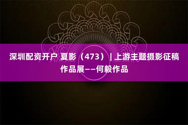 深圳配资开户 夏影（473） | 上游主题摄影征稿作品展——何毅作品